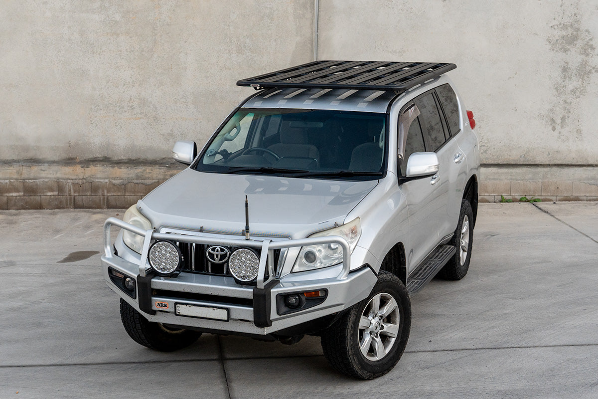 Aluminium Flat Roof Platform 2200x1425mm With Backbone Brackets Suitable For Toyota Prado 150s 2009-2023