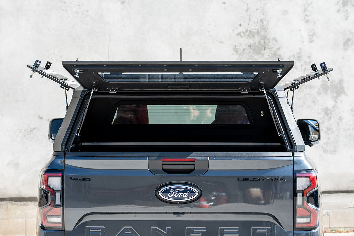 BCX-RX Sealed Black Aluminium Tub Canopy for NEXT GEN Ford Ranger 2022-2025