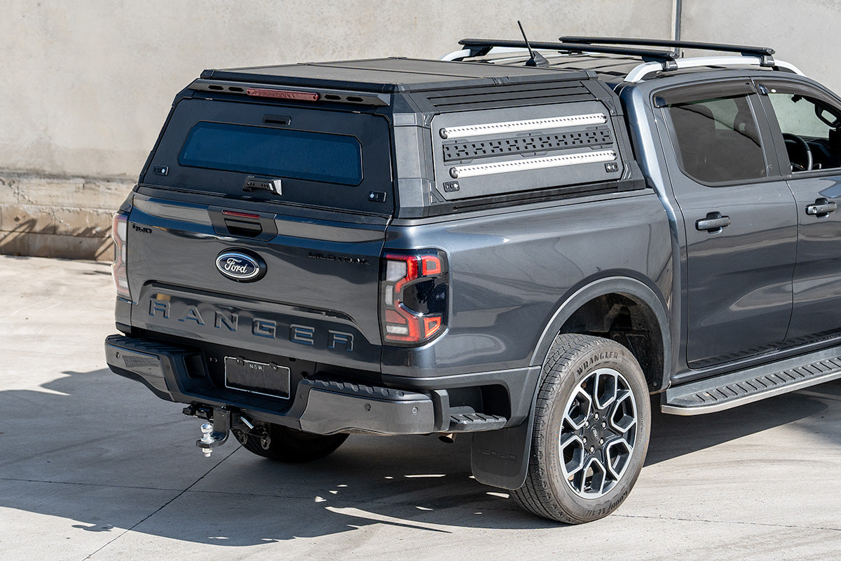BCX-RX Sealed Black Aluminium Tub Canopy for NEXT GEN Ford Ranger 2022-2025