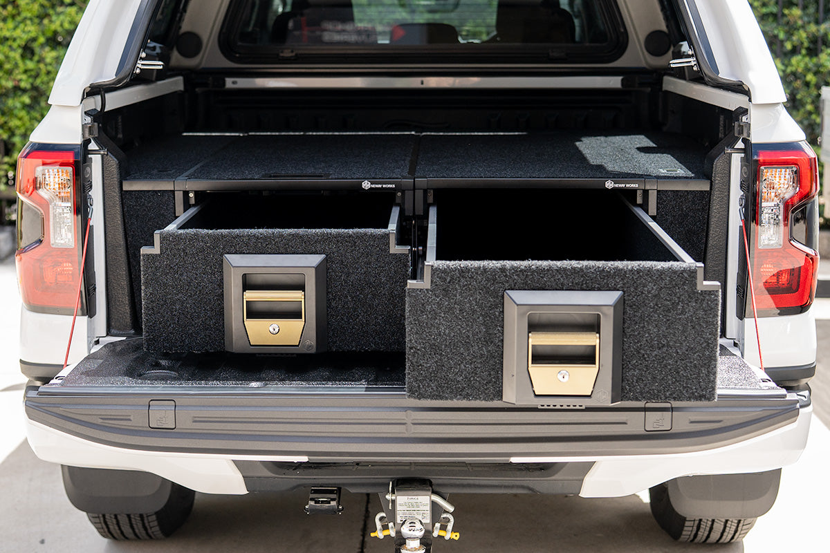 Dual Drawer Ute Tub Drawer System for Ford Ranger NG P703 2022-2024