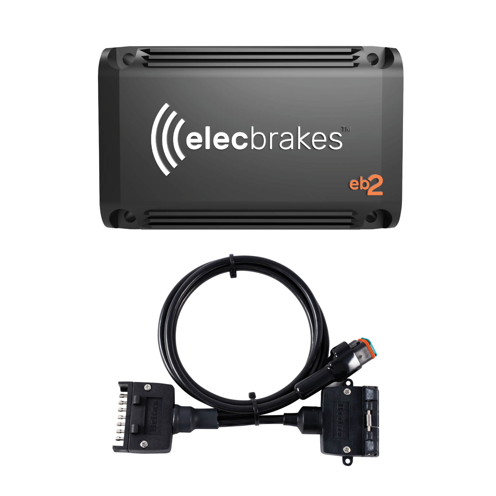 Elecbrakes Electric Brake Controller - Adapter Flat 7pin to Flat 7pin socket - No Remote