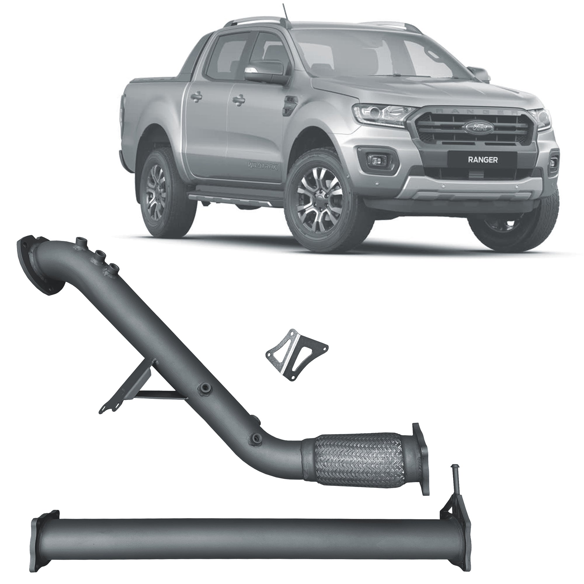 Redback Extreme Duty 3" Turbo Back Exhaust for Ford Ranger 3.2 2016-2022 with DPF Fittings