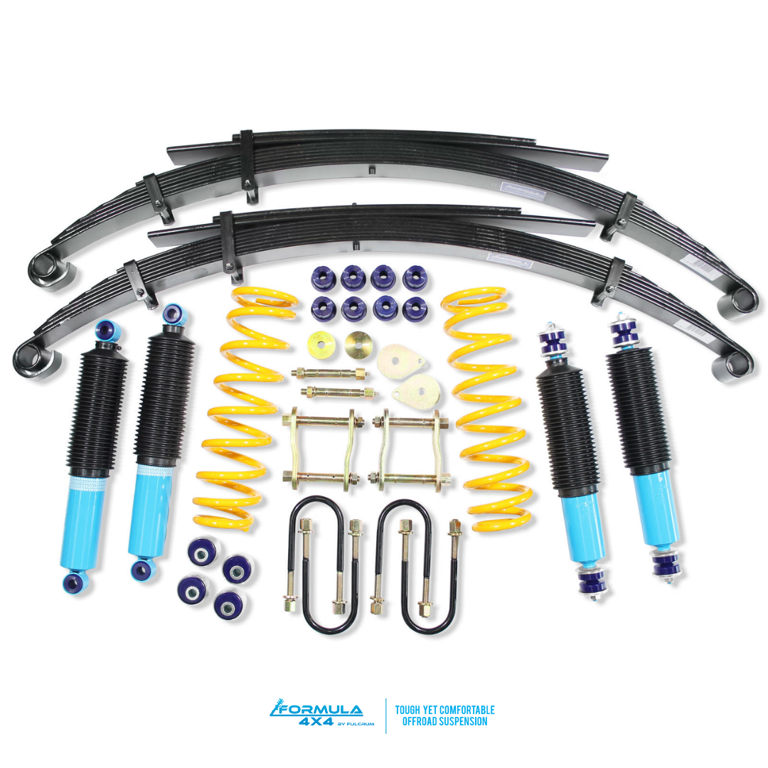 FORMULA 2 Inch Lift Kit for TOYOTA LC76 2007 ON Steel Bullbar+Winch Front Load and 150-300kg Rear Load