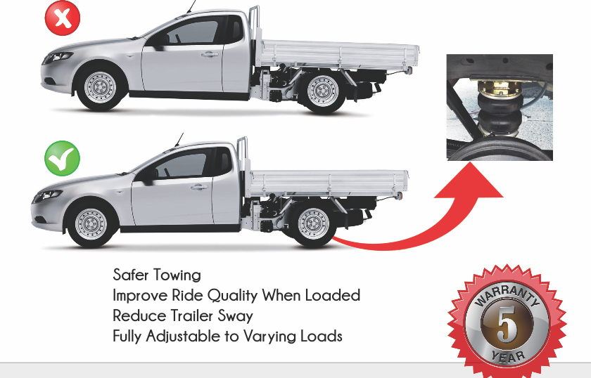 BOSS Air Bag Suspension Load Assist Kit Suitable For Ford Transit Dual Rear Wheel RWD