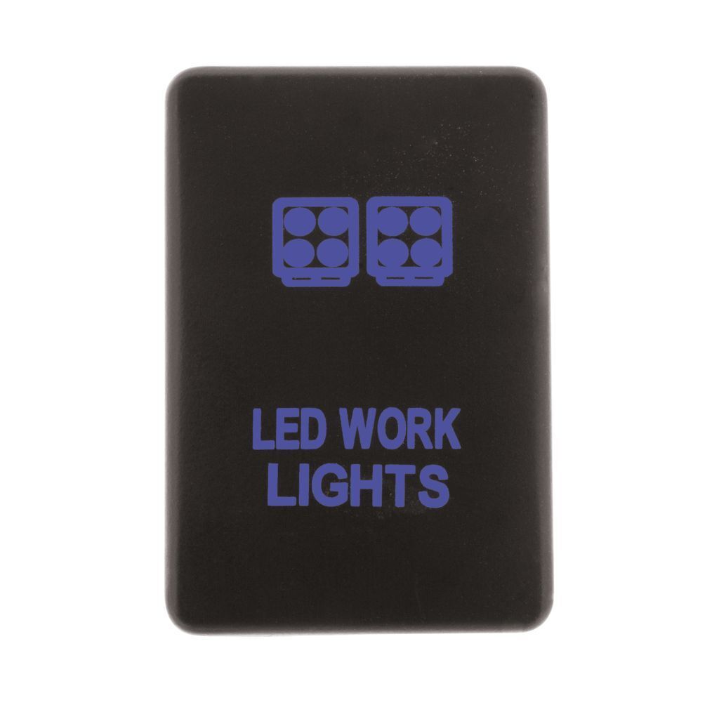 HULK 4X4 SWITCH PUSH BUTTON ON / OFF OE RPL 12V WORK LIGHT BLUE ILLUM