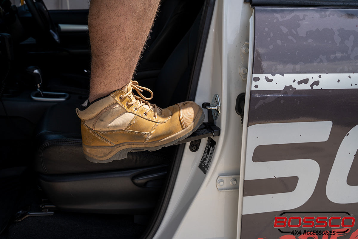 Folding Hooked Foot Step for Door Lock