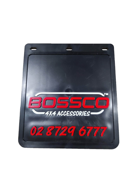 BOSSCO 250 x 230mm Black Mudflap Mud Flap Splash Guard For Trays - SINGLE