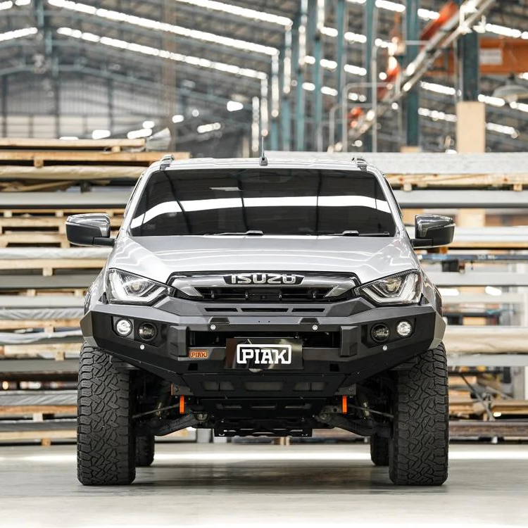 Elite No Loop Bar (Orange Recovery Points & Black Bash Plate) for Isuzu D-Max (7/2020 to 10/2023)