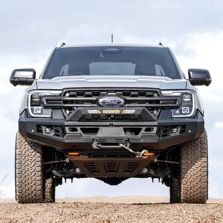 Genesis No Loop Bullbar (Orange Recovery Points & Black Bash Plate) for Ford Ranger / Everest 2022+