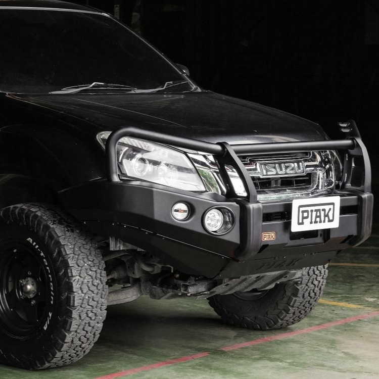 Premium Loop Bullbar (Black Recovery Points & Bash Plate) for Isuzu D-Max 06/2012 - 11/2016