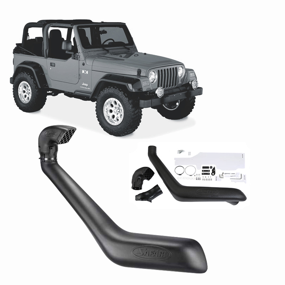 Safari Snorkels Snorkel to suit Jeep Wrangler (10/1992 - 10/1999)