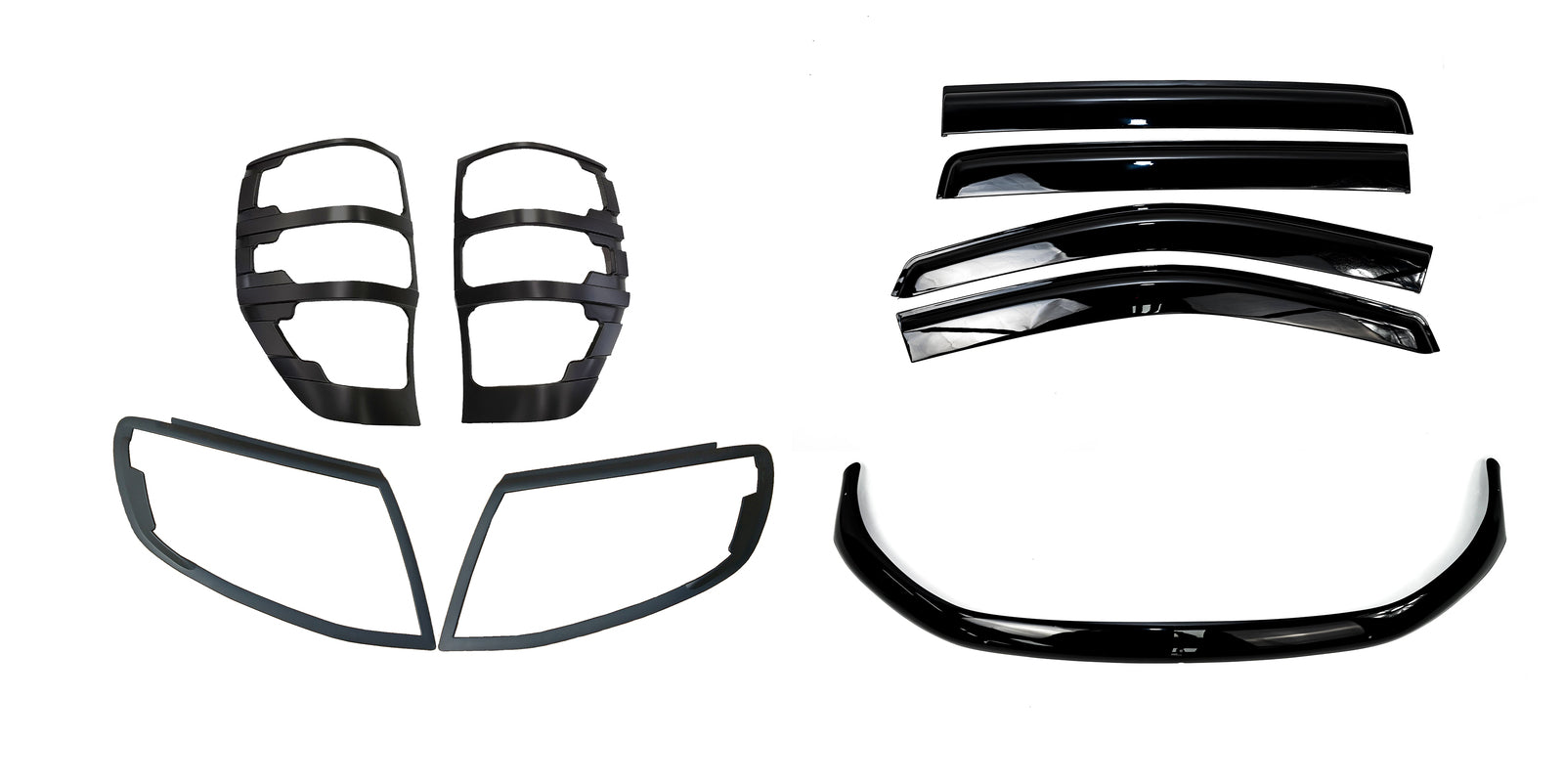 Black Out Body Fender Kit Package for Ford Ranger PK MKI MK1 Dual Cab 2012-2015