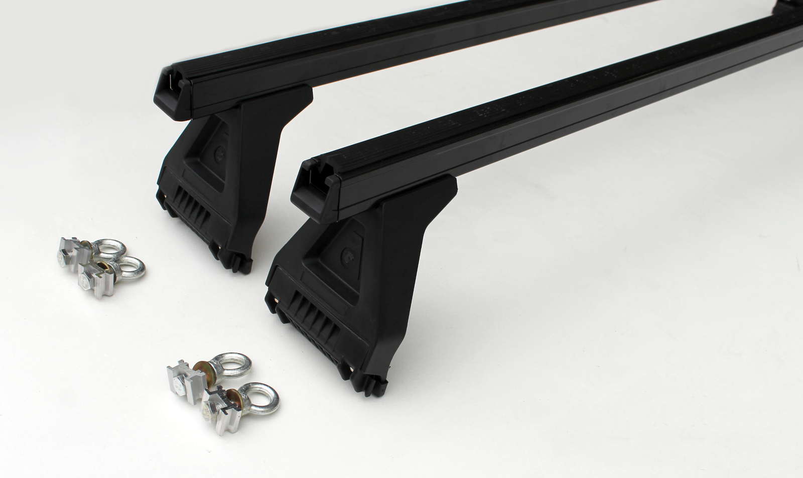 6"x70" (1780mm) Black Heavy Duty Square H Roof Rack (Set of 3)