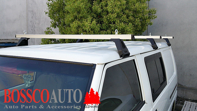 Black ROOF RACKS suitable for FORD ECONOVAN 1999â€“2020 (Low Roof)