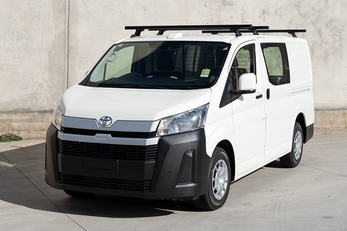 Set of 2 Black Heavy Duty Roof Racks Suitable for Toyota Hiace 2019-2024