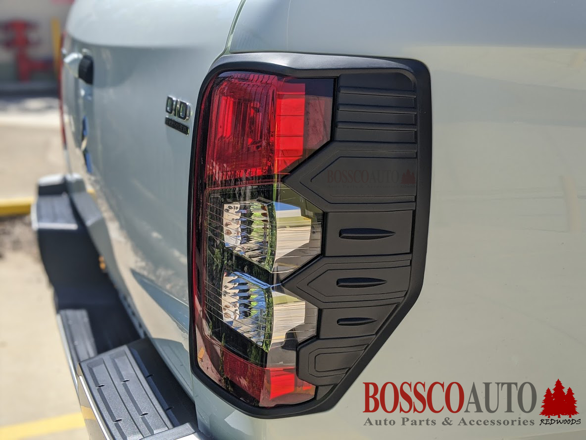 Rear Black Tail Light Taillight Light Trim Covers Suitable For Mitsubishi Triton MR 2019-2023