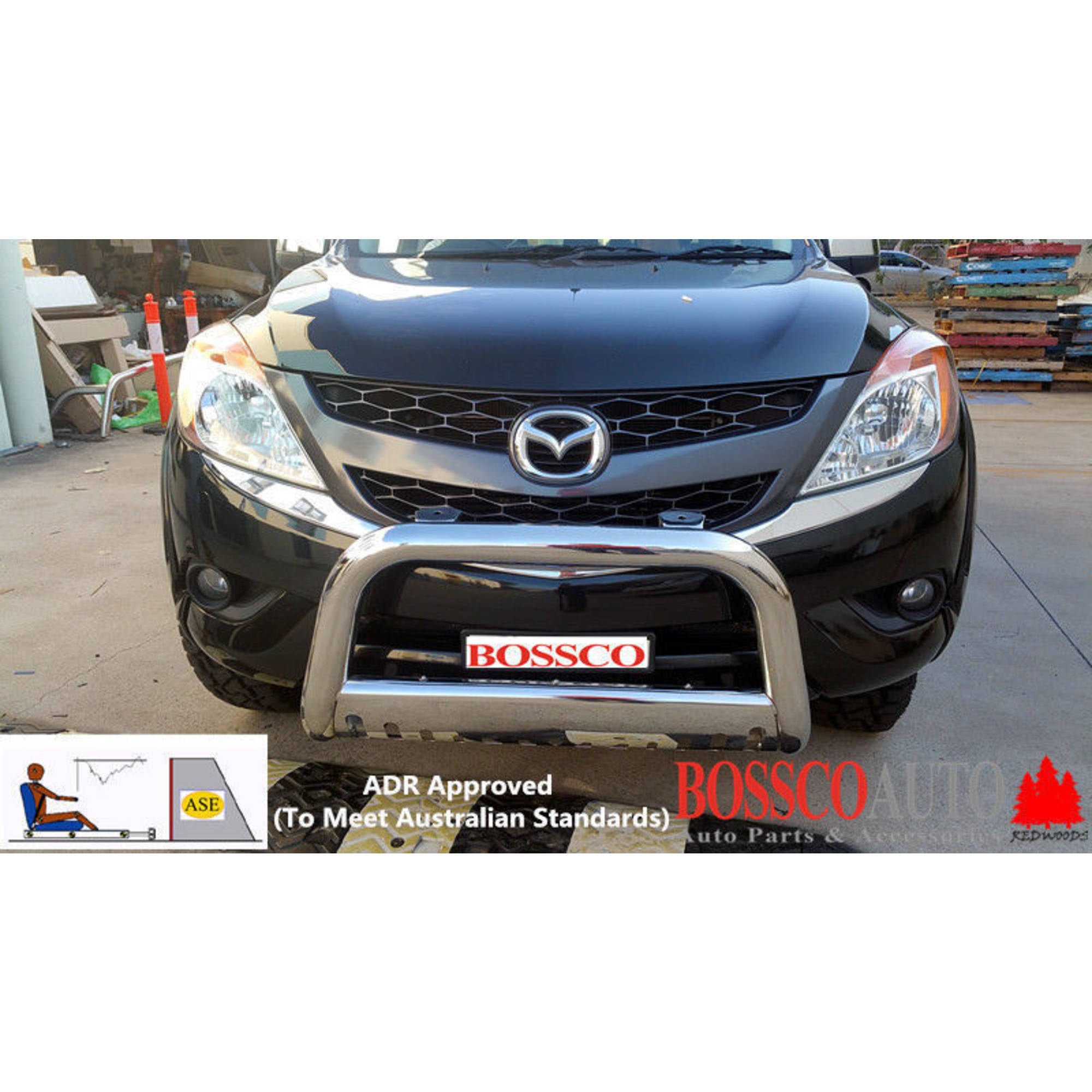 Stainless Steel Low Nudge Bar with Skid Plate suitable for Ford Ford Ranger | Everest 2012-2022