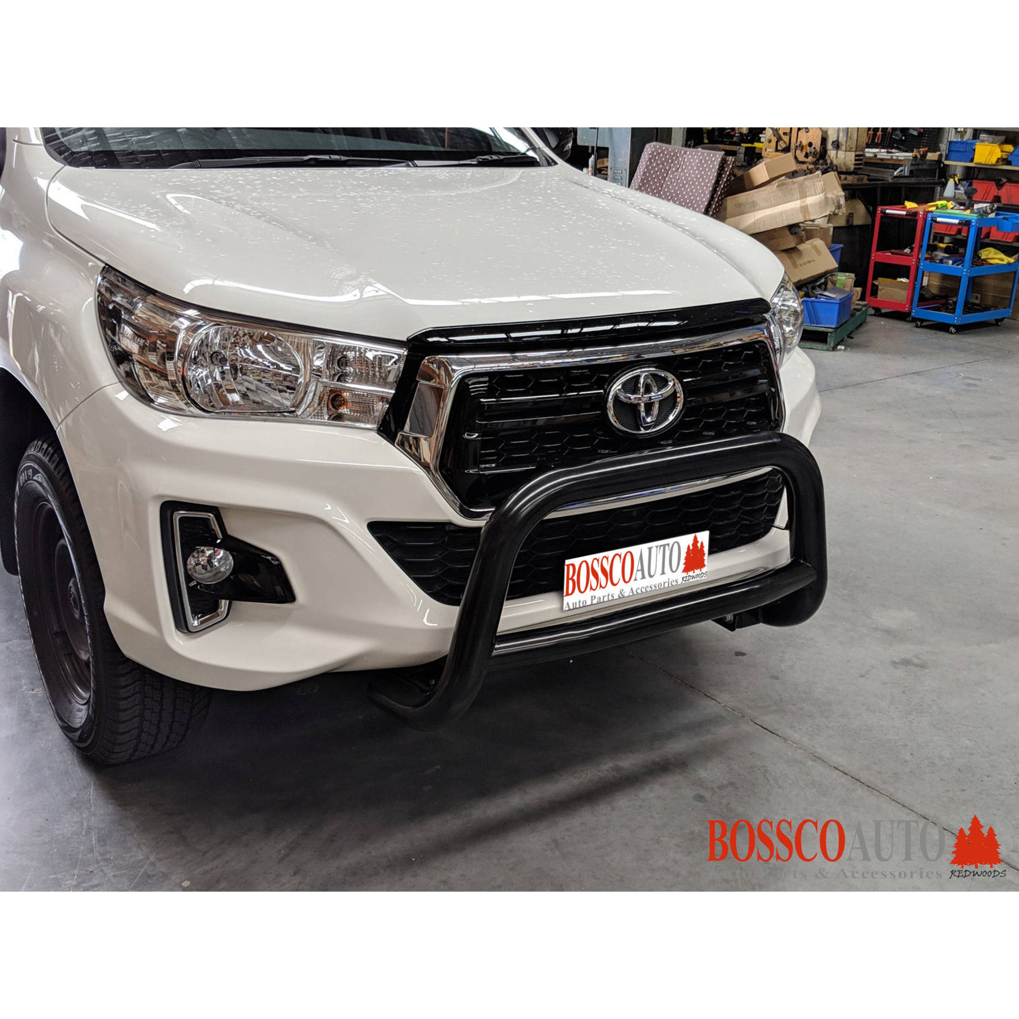 Black Low Nudge bar suitable for Toyota Hilux 2015-2019