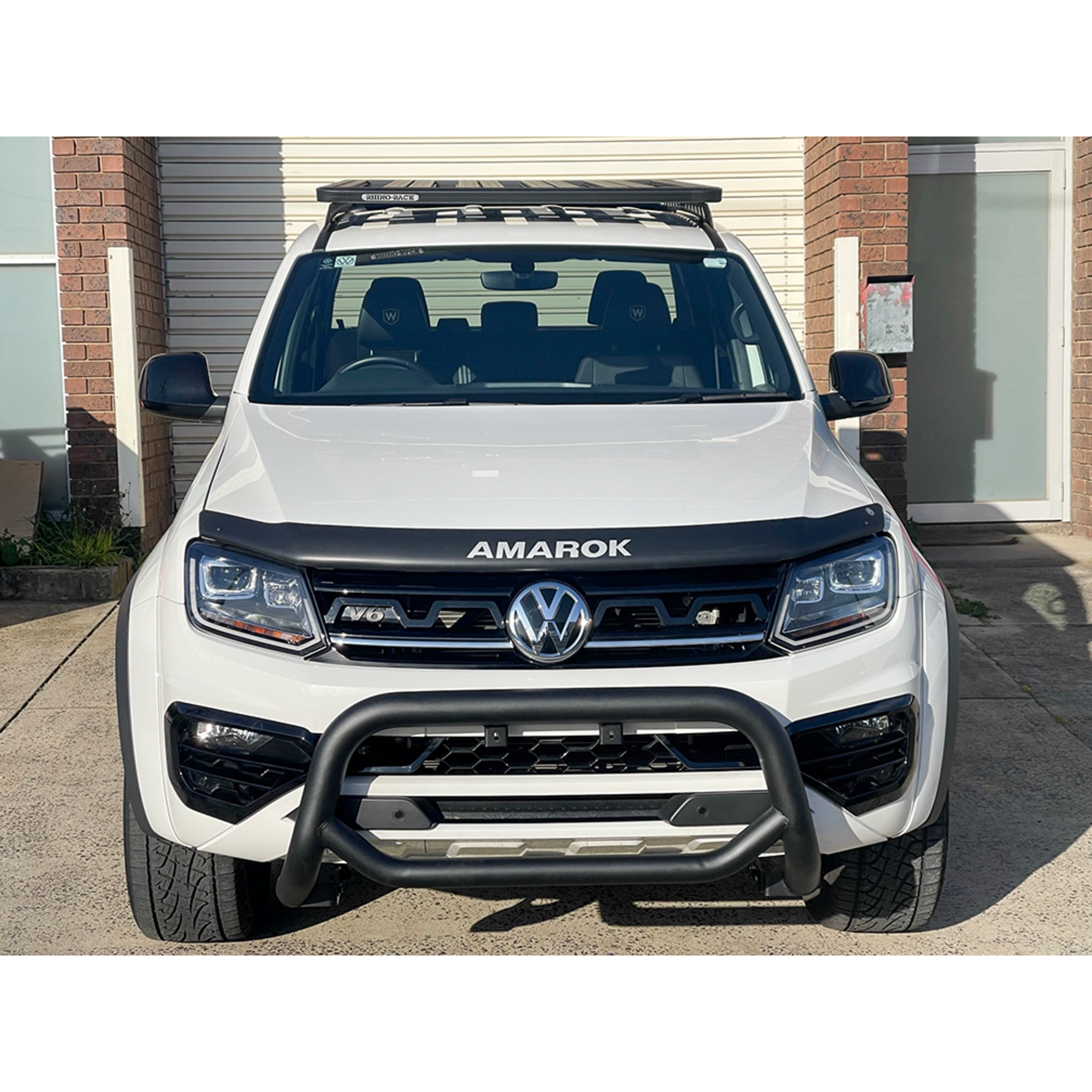 Black 'Big Mouth' Nudge Bar Suitable For Volkswagen Amarok 2010 - 2022 (Suits Front parking Sensors)