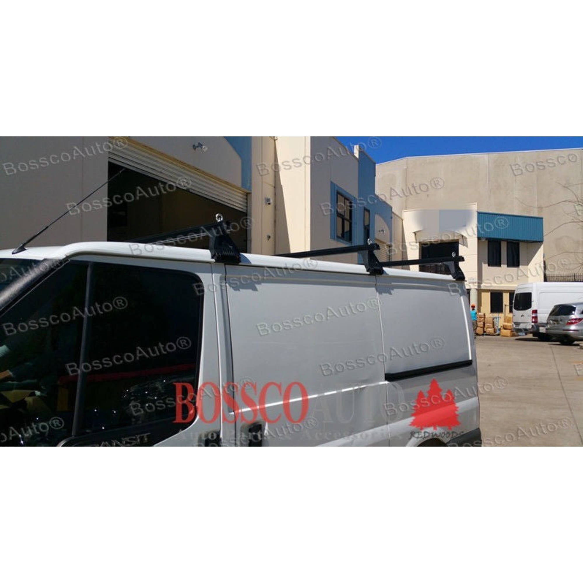 Heavy Duty Black ROOF RACKS for Low Roof Vans for Volkswagen LT 2000 - 2005 (set of 3)