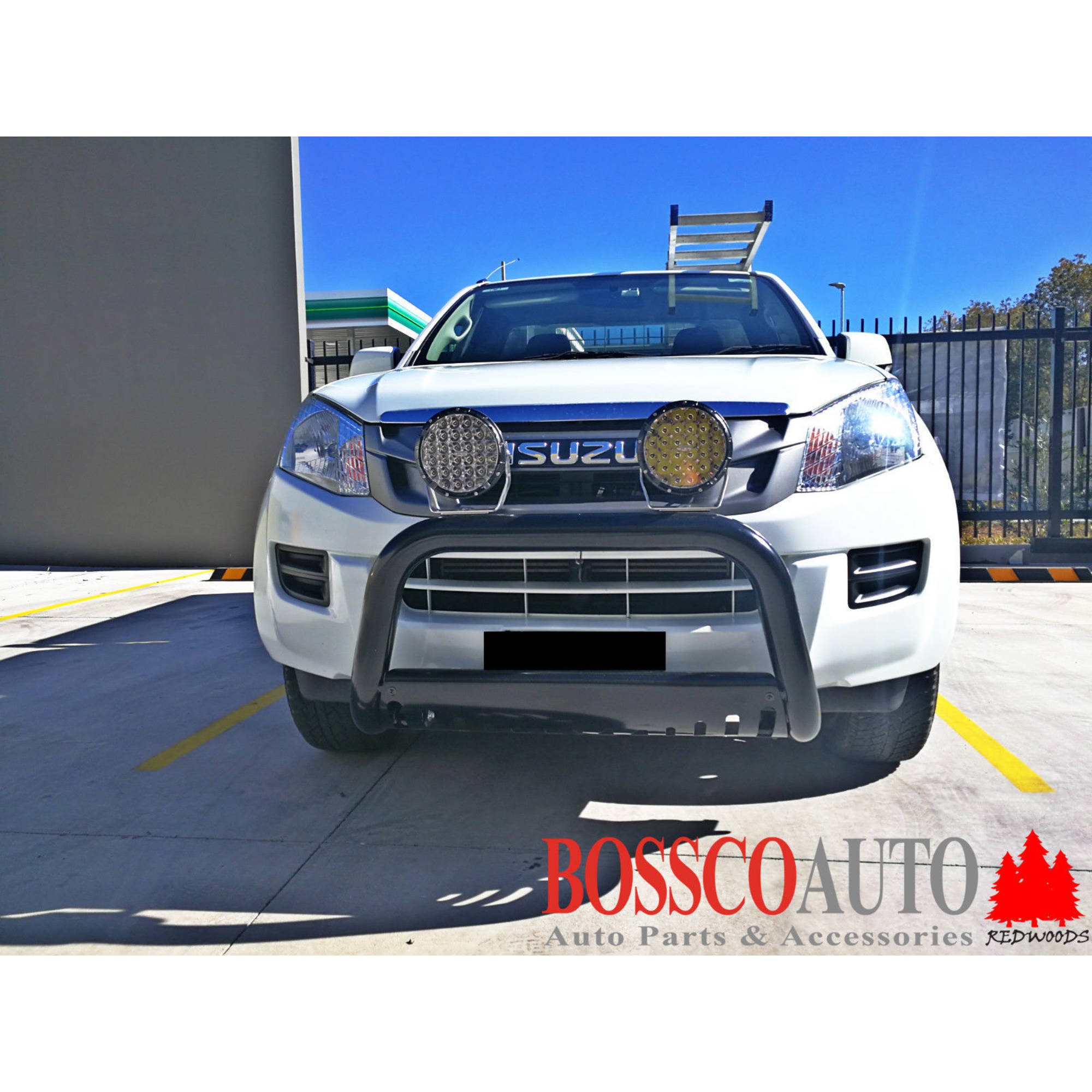 Black Nudge Bar with Stone Guard for Isuzu D-MAX 2012-2019
