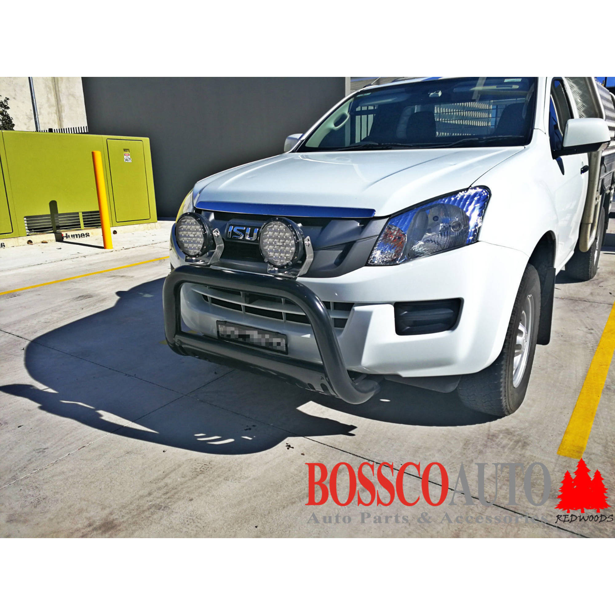 Black Nudge Bar with Stone Guard for Isuzu D-MAX 2012-2019