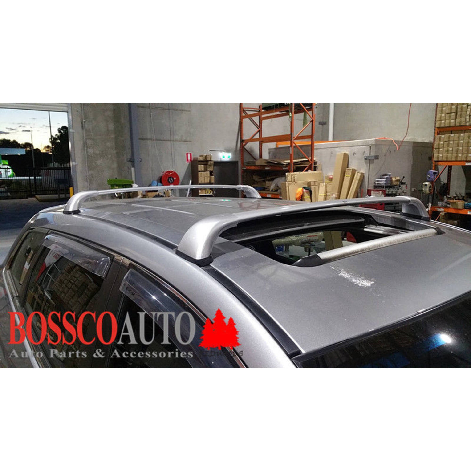 Silver Aluminium Aero Cross Roof Racks Suitable For Toyota Kluger 2014-2019