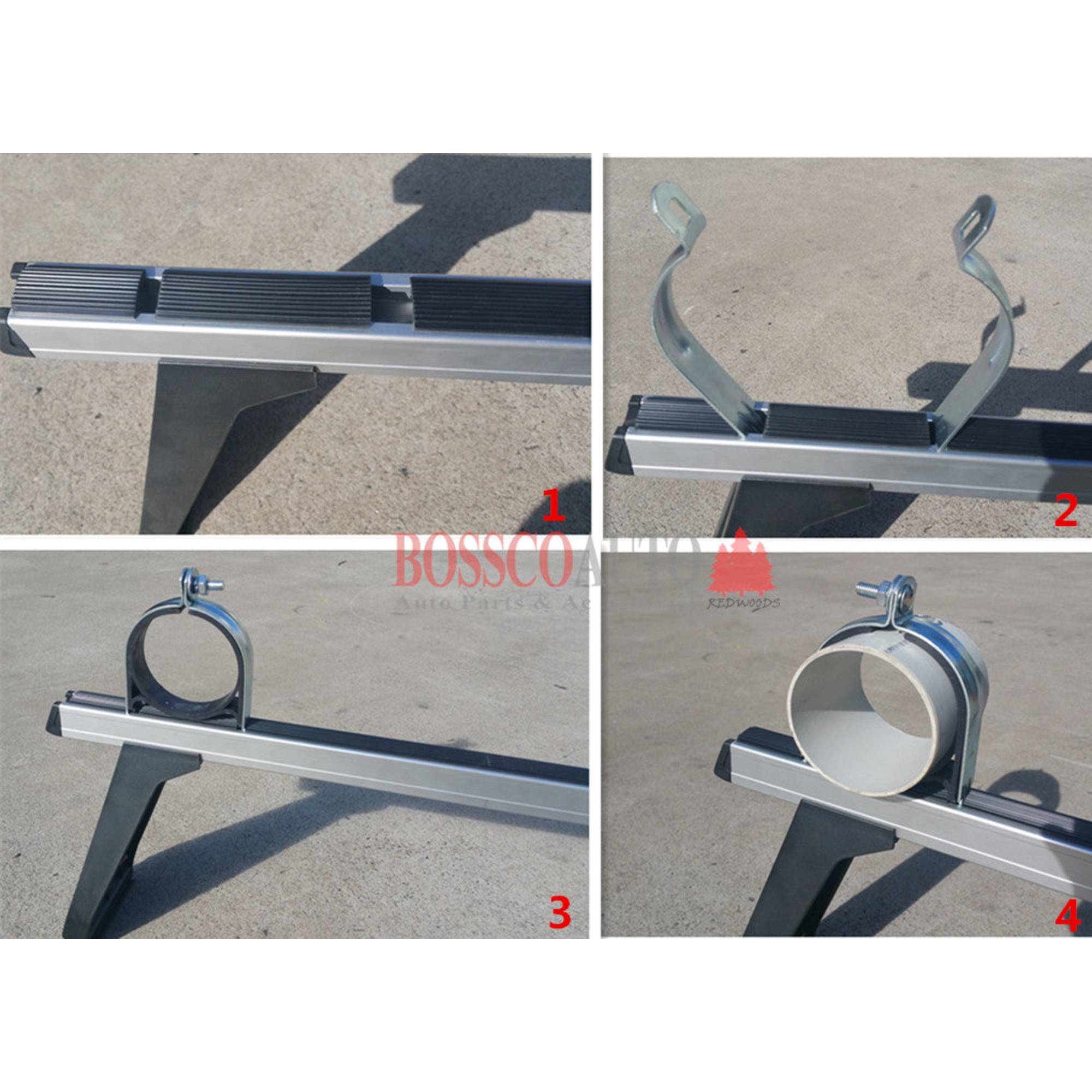 150mm Conduit / bazooka pipe clamps - set of 2