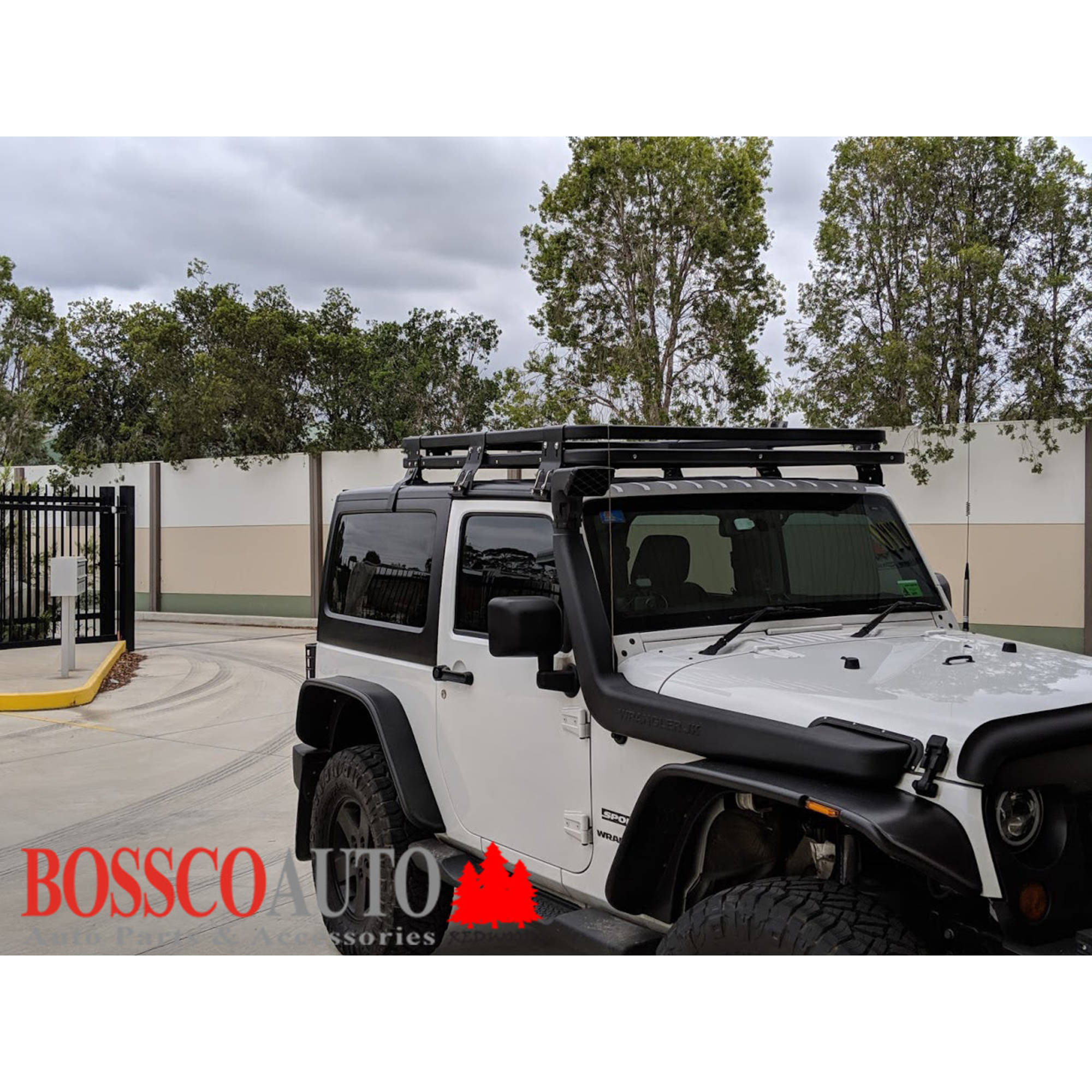 Black Aluminium Alloy Roof Basket with Full Side Fenders Suitable For Jeep Wrangler JK 2007-2018