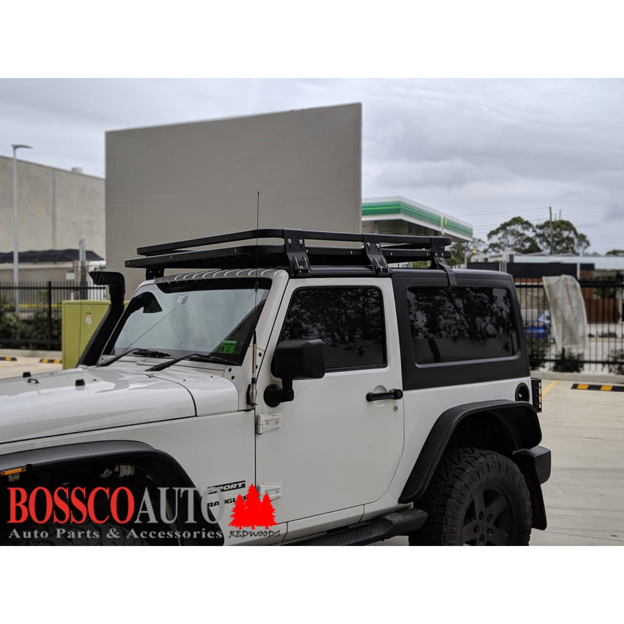 Black Aluminium Alloy Roof Basket with Full Side Fenders Suitable For Jeep Wrangler JK 2007-2018