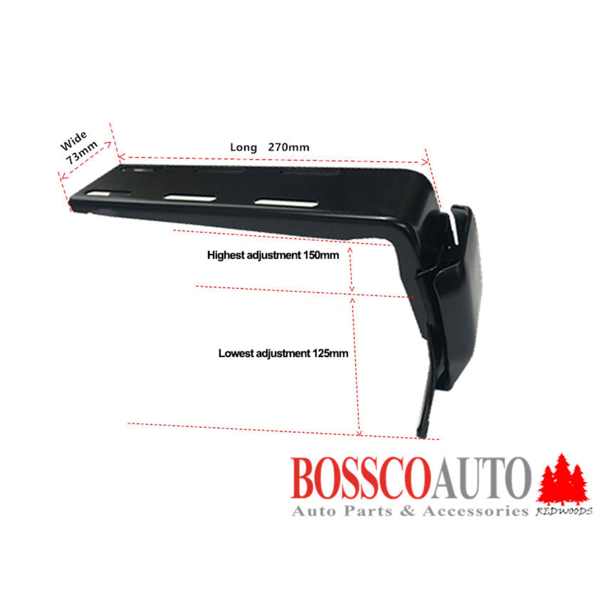 Set of 2 Universal Gutter Mount Bracket (12.5cm-15cm) for Low Roof Roof Basket