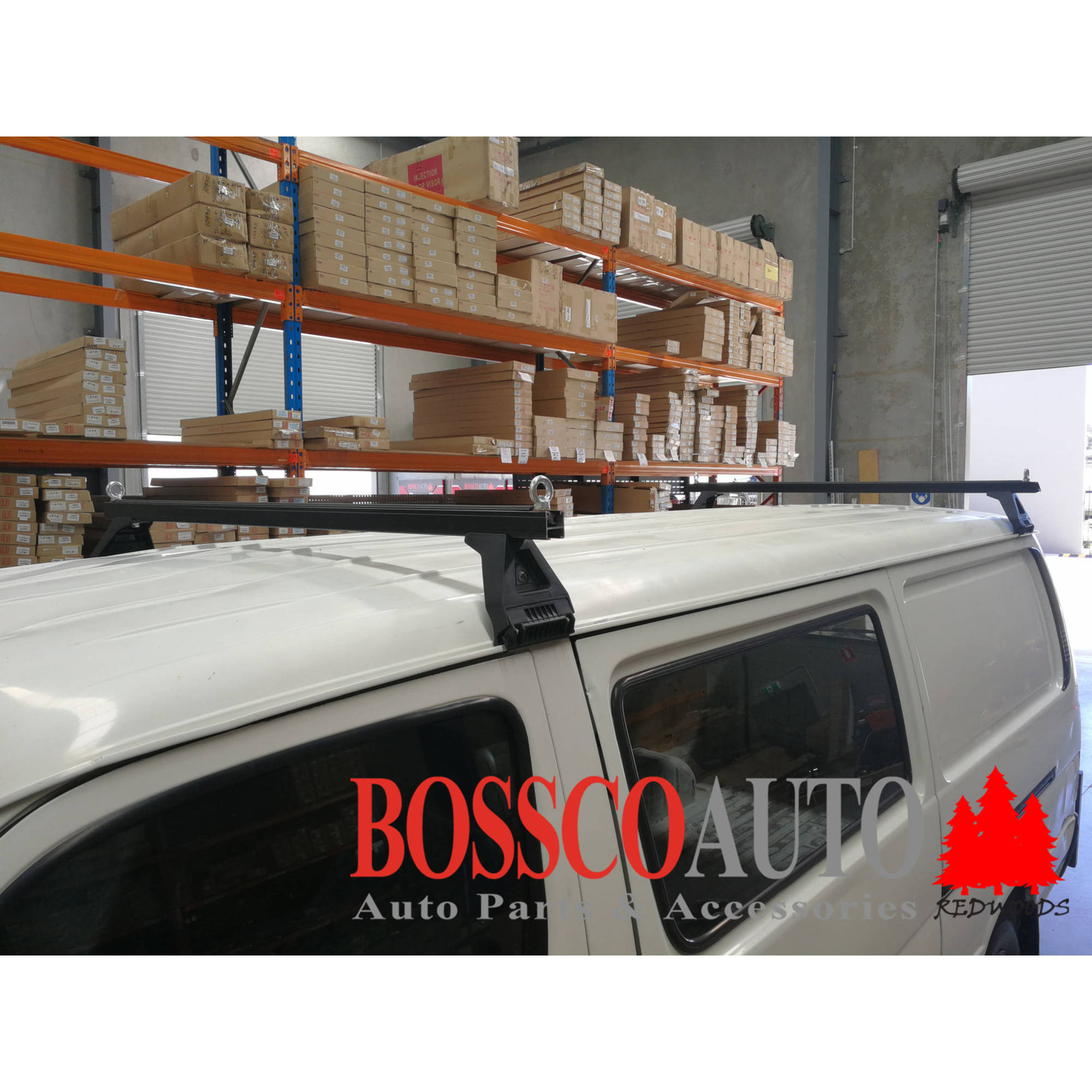 Heavy Duty Black ROOF RACKS for Low Roof Vans for Volkswagen LT 2000 - 2005 (set of 2)