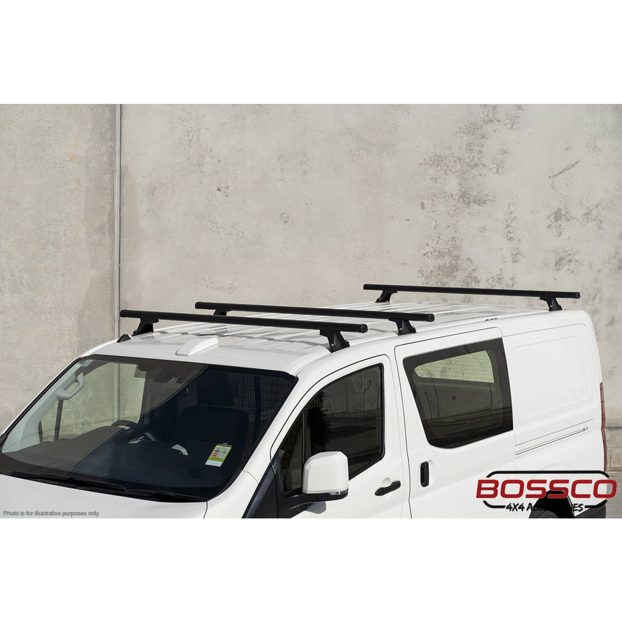 Set of 2 Black Heavy Duty Roof Racks Suitable for Toyota Hiace 2019-2025