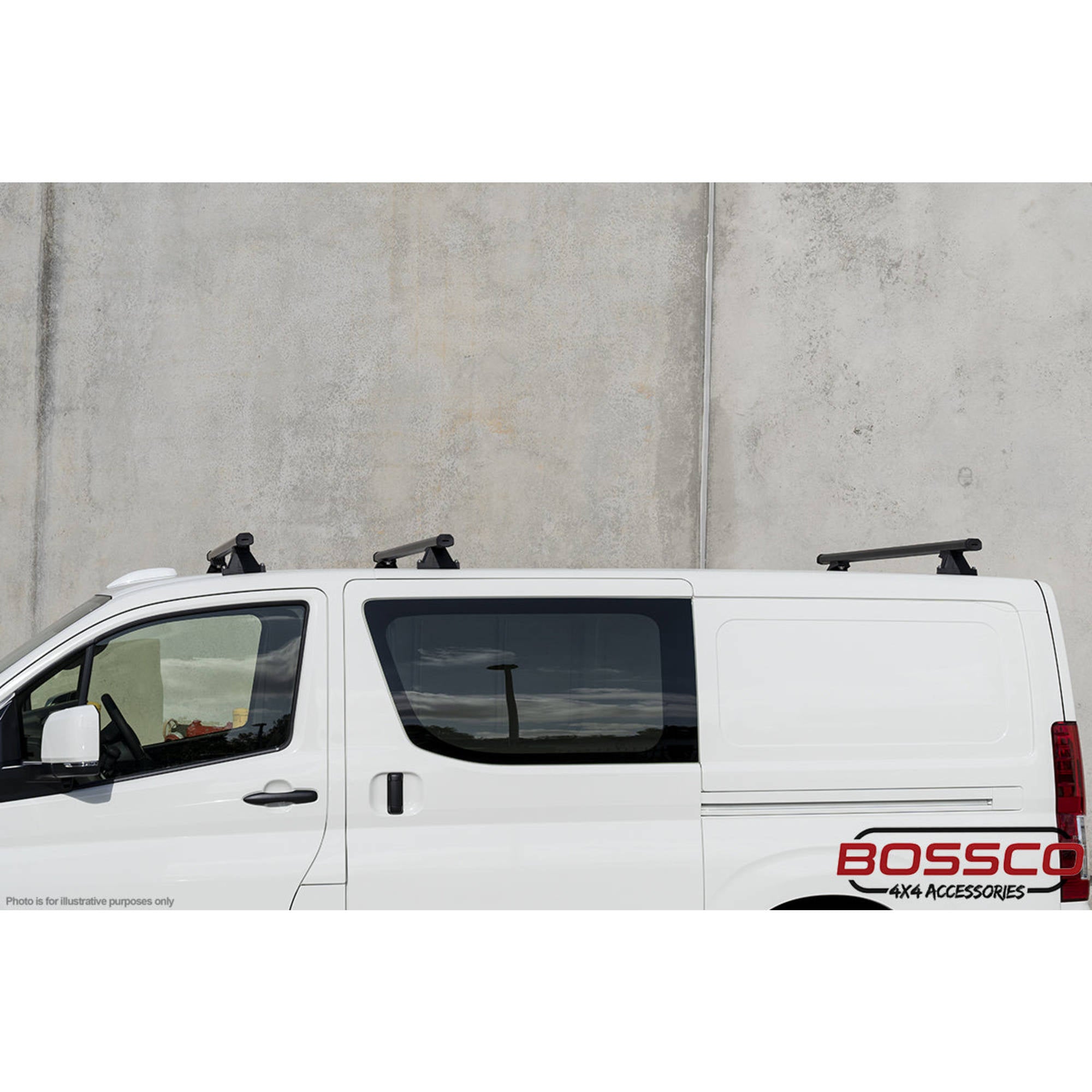 Set of 2 Black Heavy Duty Roof Racks Suitable for Toyota Hiace 2019-2025