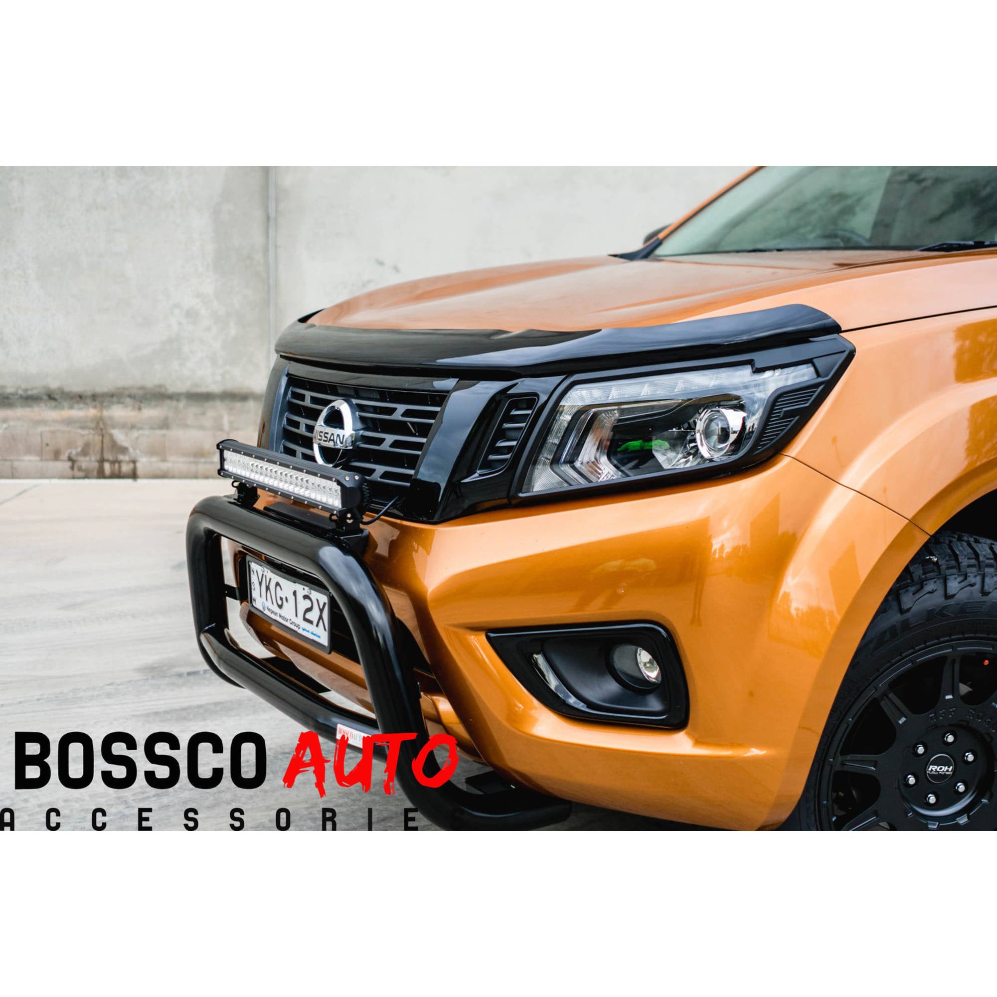 Front Black Headlight Head Light Trim Covers Suitable For Nissan Navara NP300 2015-2020