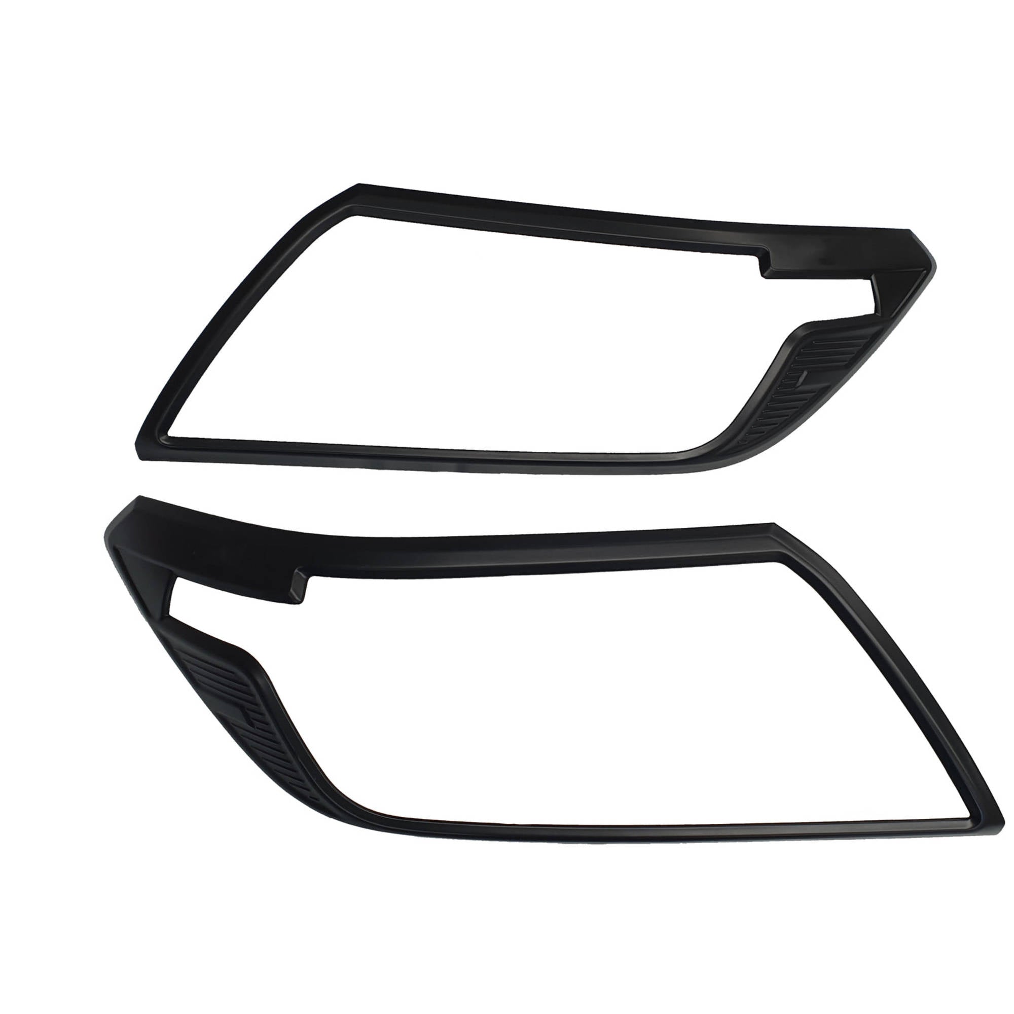 Front Black Headlight Head Light Trim Covers Suitable For Nissan Navara NP300 2015-2020