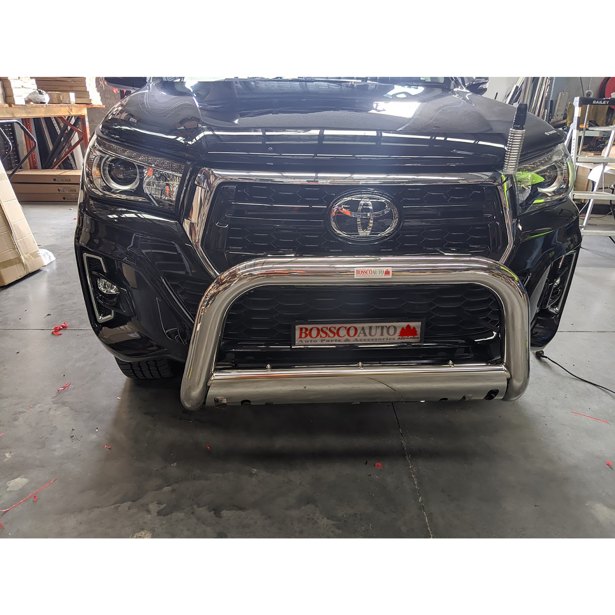 Front Black Headlight Head Light Trim Covers Suitable For Toyota Hilux SR5 2015-2020