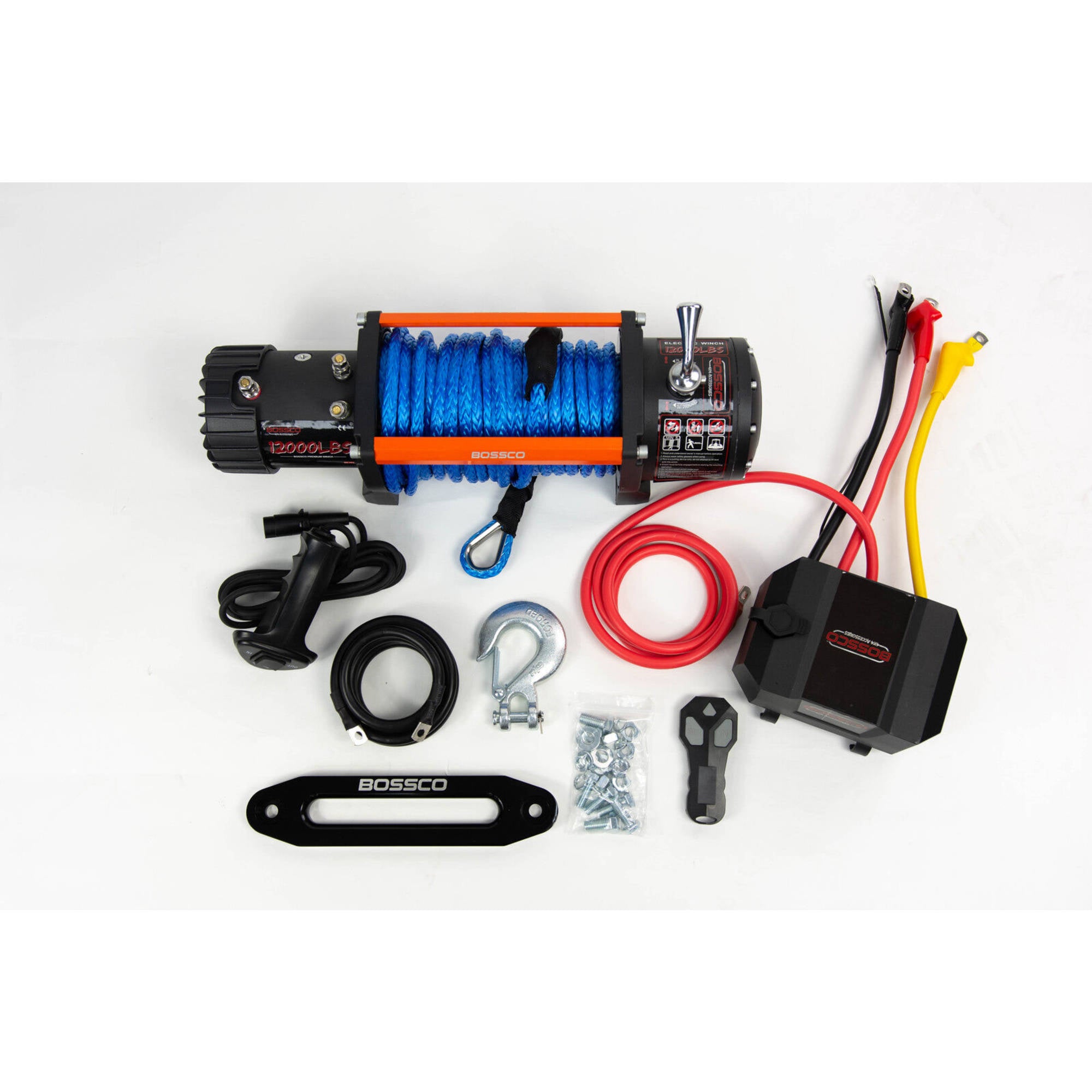 BA 12000lb Premium Electric Winch 12V Synthetic Rope 26M Wireless Remote 4WD 4x4