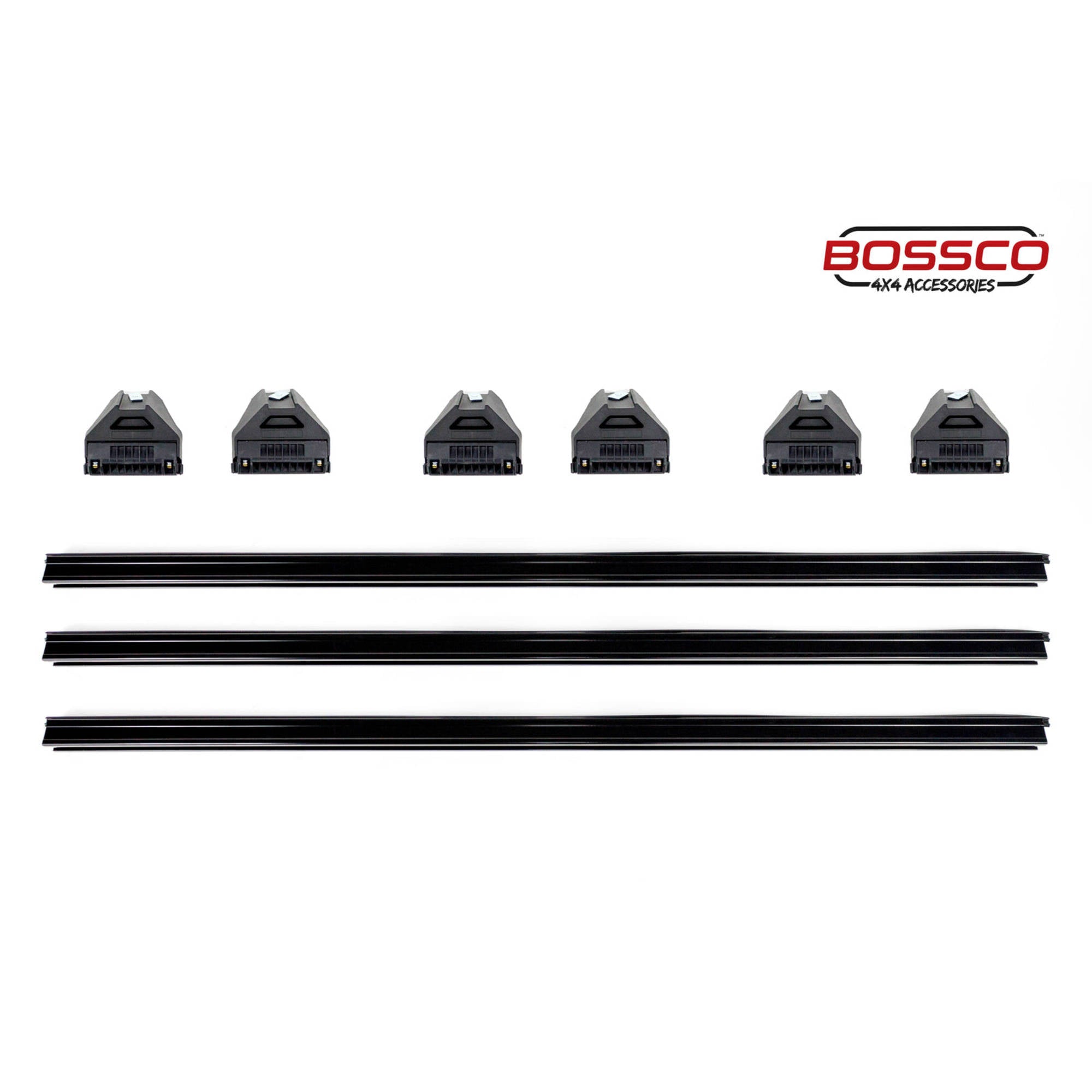 Black Heavy Duty Low Mount Roof Racks Suitable For Toyota Hiace LWB 2005-2019 3 bars