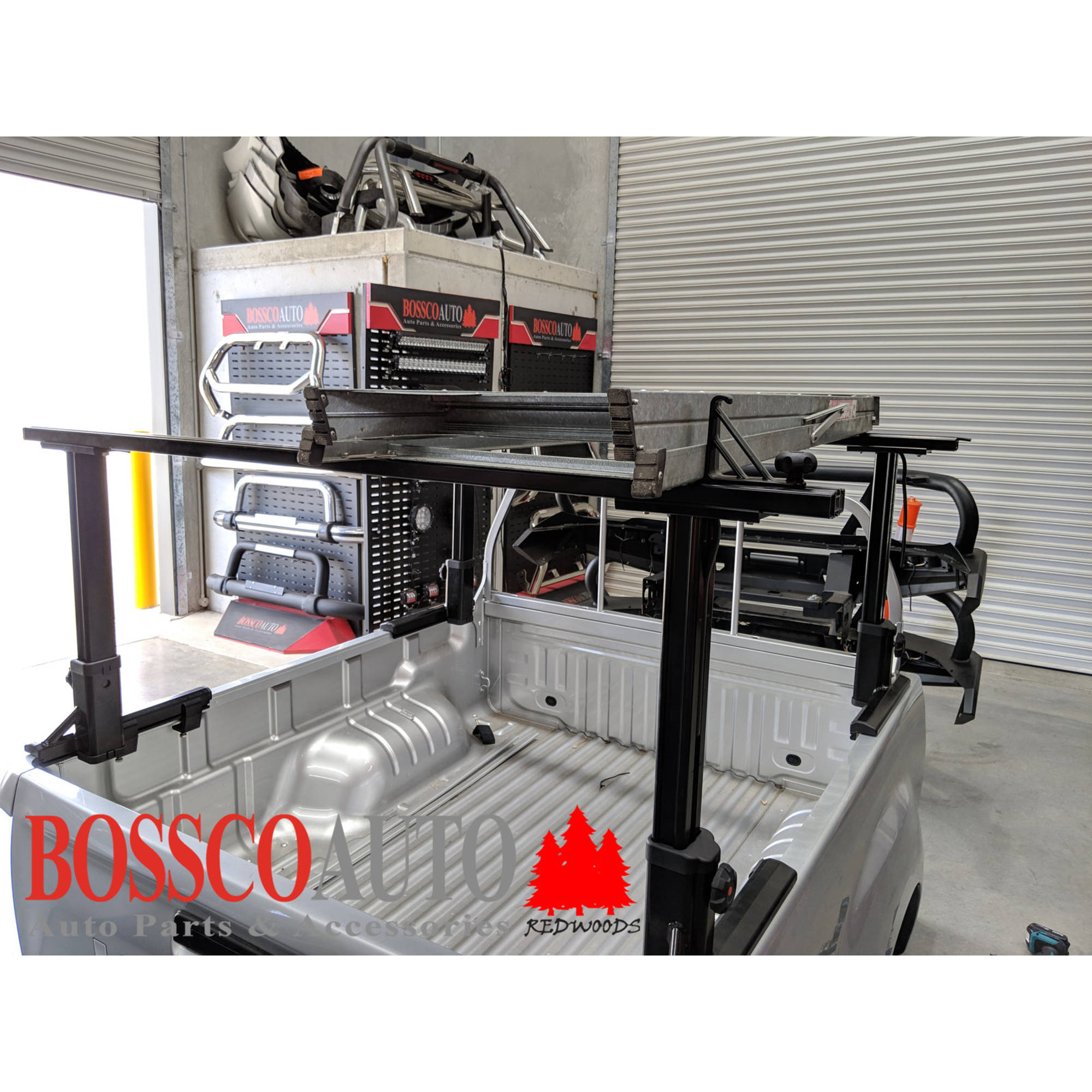 Aluminium Black Ladder Rack For Ute Tub Multi-Height (Pair). FREE INSTALLATION FOR FIRST CUSTOMER!