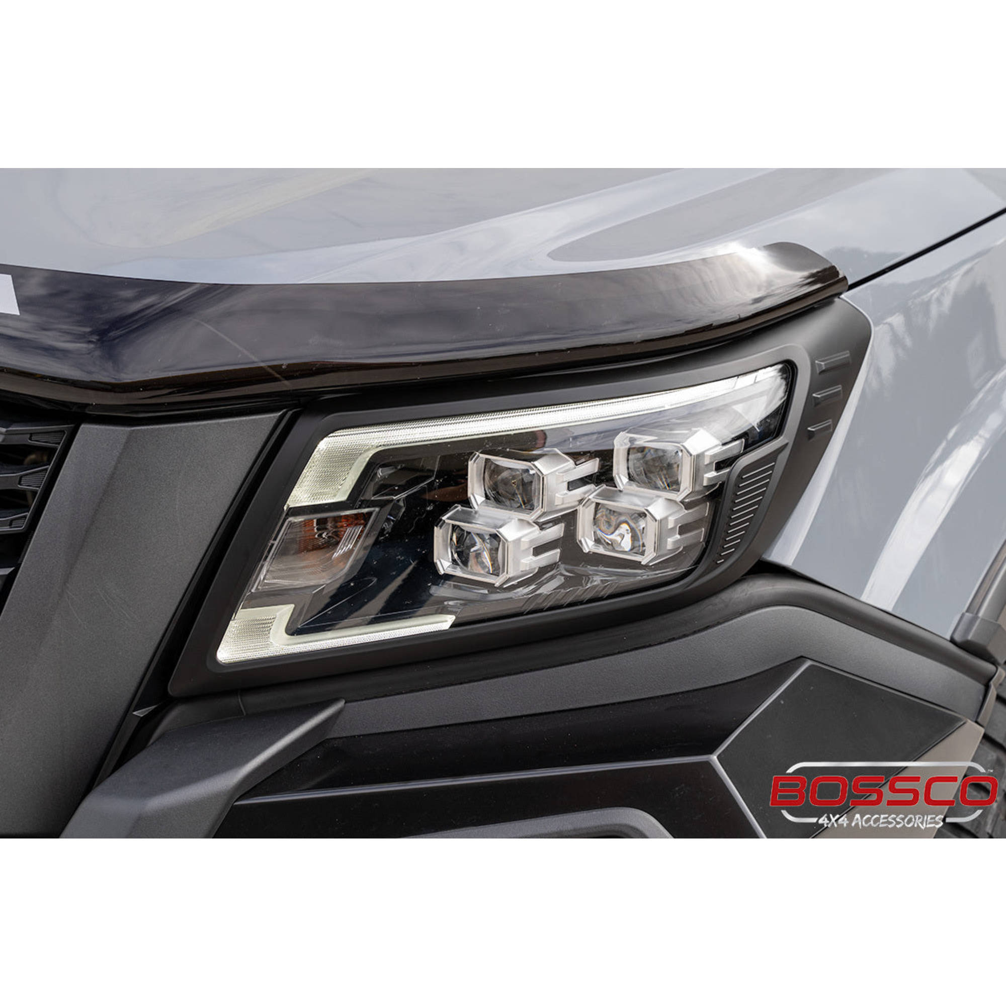 Front Black Headlight Head Light Trim Covers Suitable For Nissan Navara NP300 Facelift 2021-2025