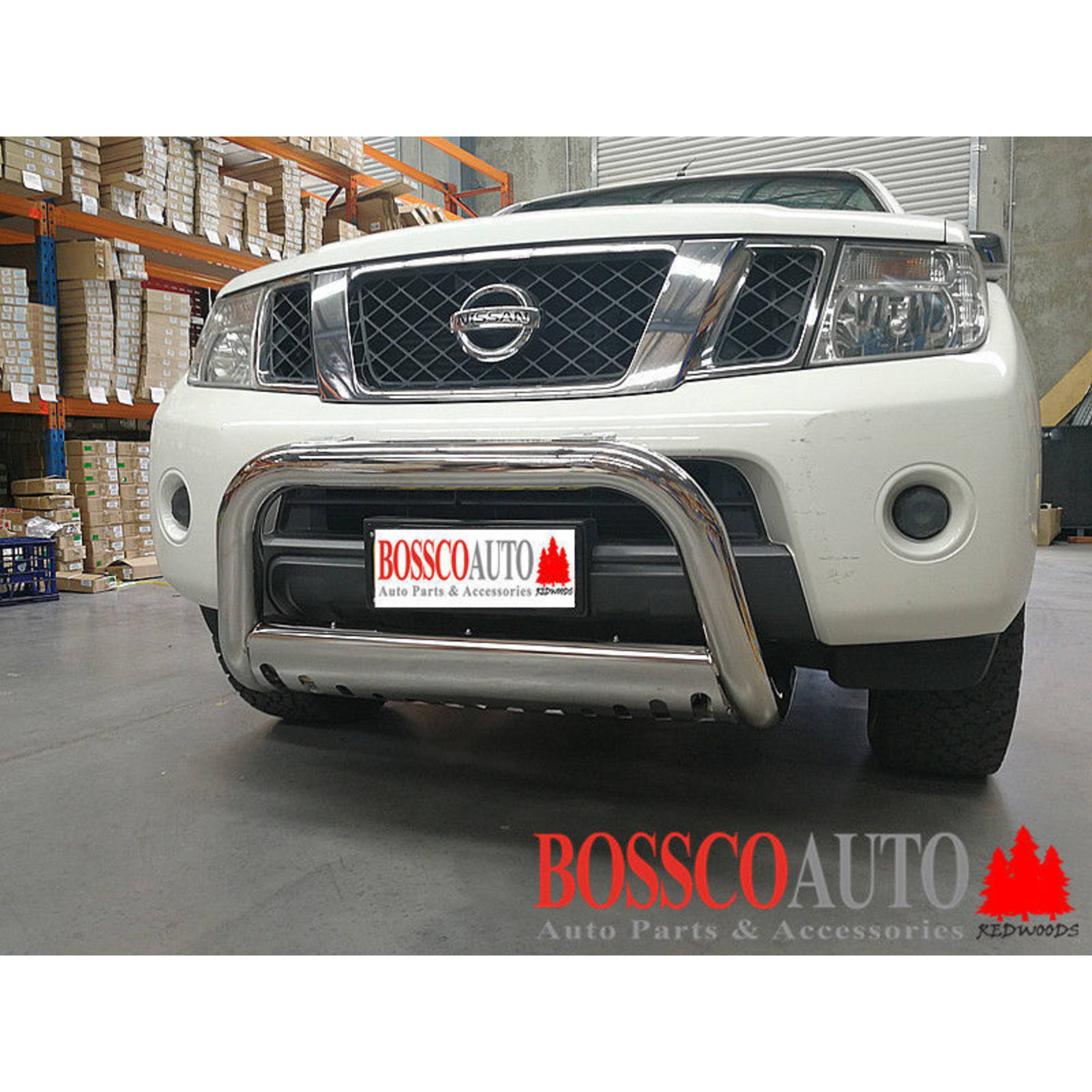 Stainless Steel Nudge Bar With Skid Plate Suitable for Nissan Navara D40 2005-2014 - Spain Built