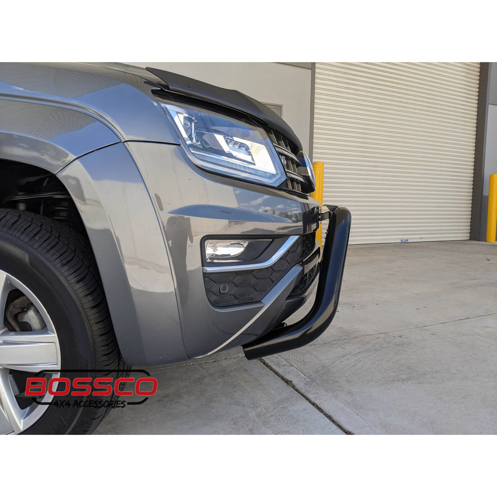Black Bulldog Nudge Bar Suitable For Volkswagen Amarok 2010-2022 (Suits Front parking Sensors)