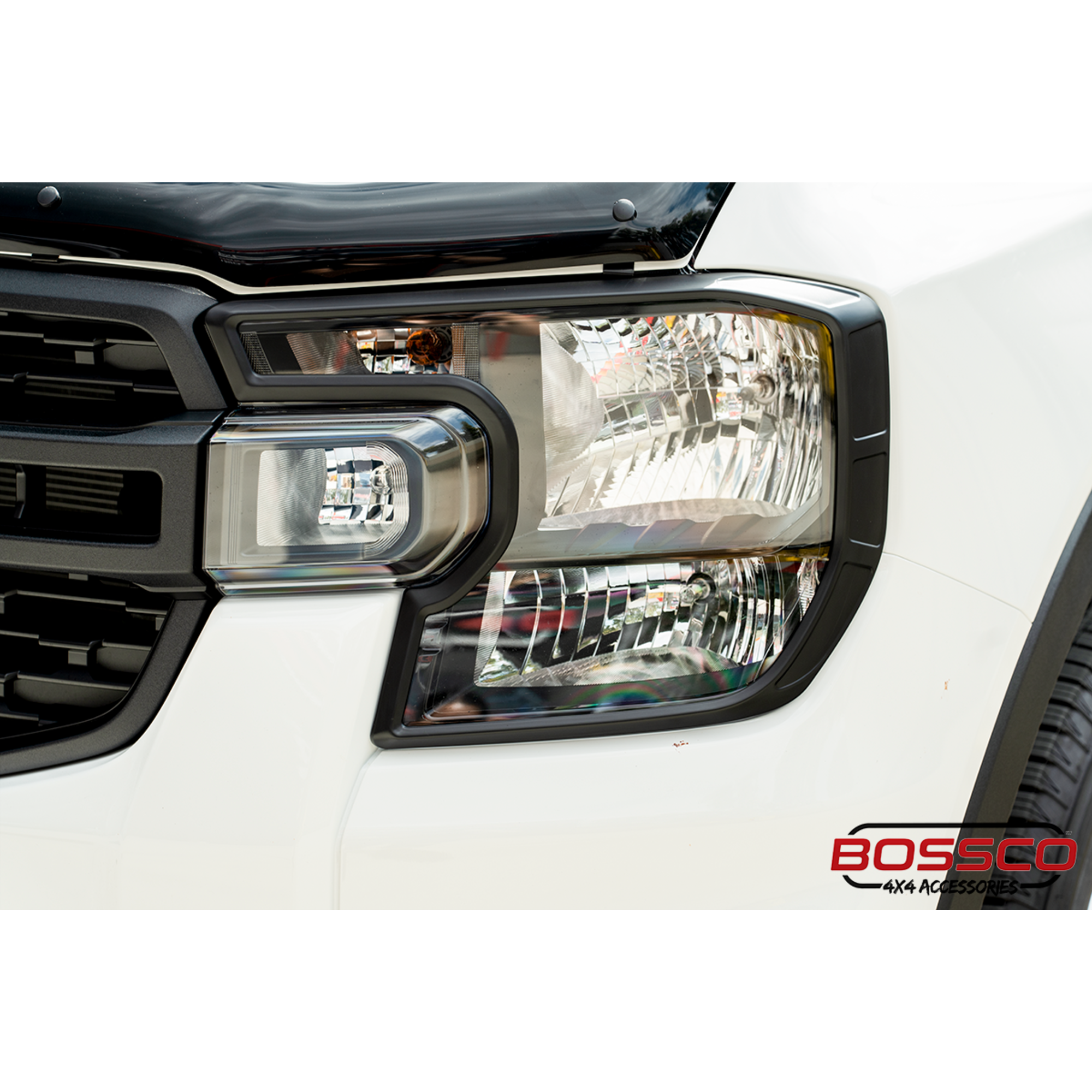 Front Black Headlight Head Light Trim Covers Suitable For NEXT GEN Ford Ranger XL XLS 2022-2025