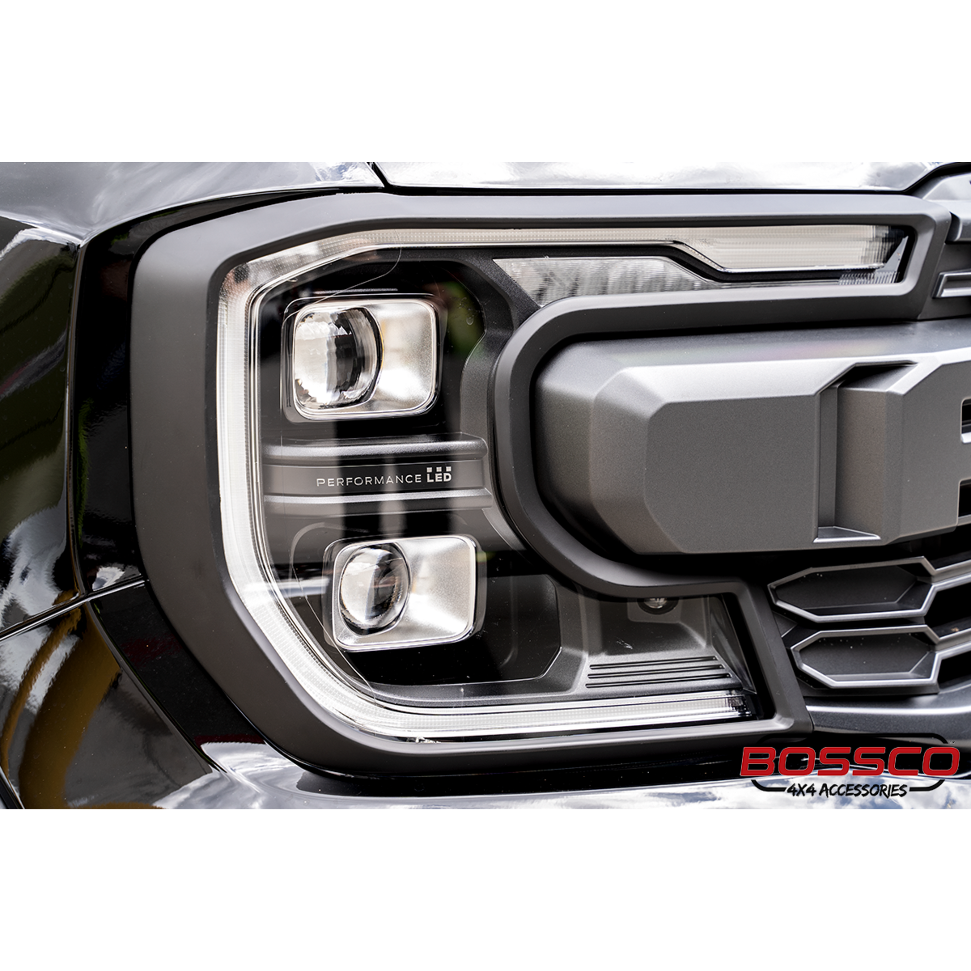 Front Black Headlight Head Light Trim Covers Suitable For NEXT GEN Ford Ranger XLT Sport Wildtrak Raptor 2022-2025