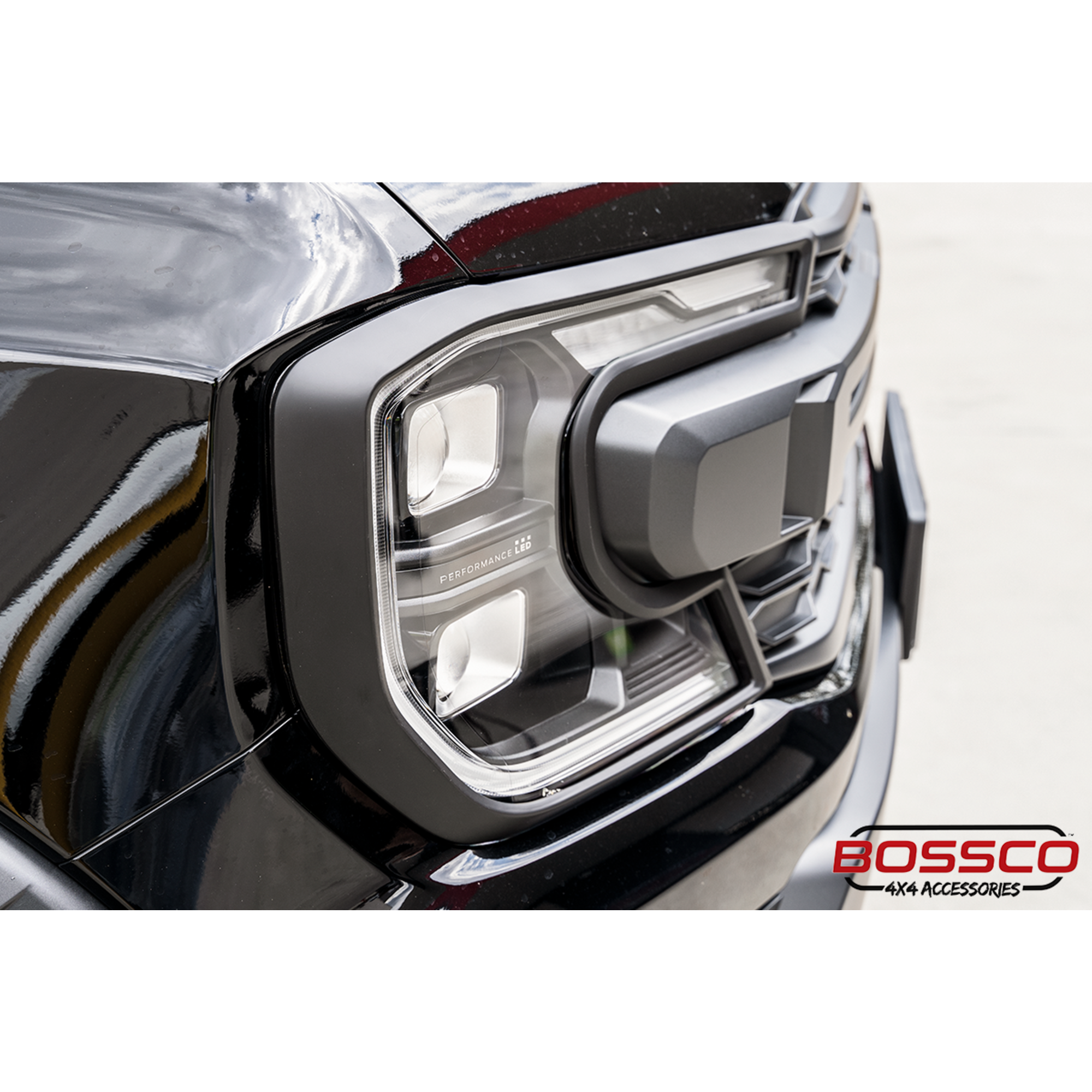 Front Black Headlight Head Light Trim Covers Suitable For NEXT GEN Ford Ranger XLT Sport Wildtrak Raptor 2022-2025