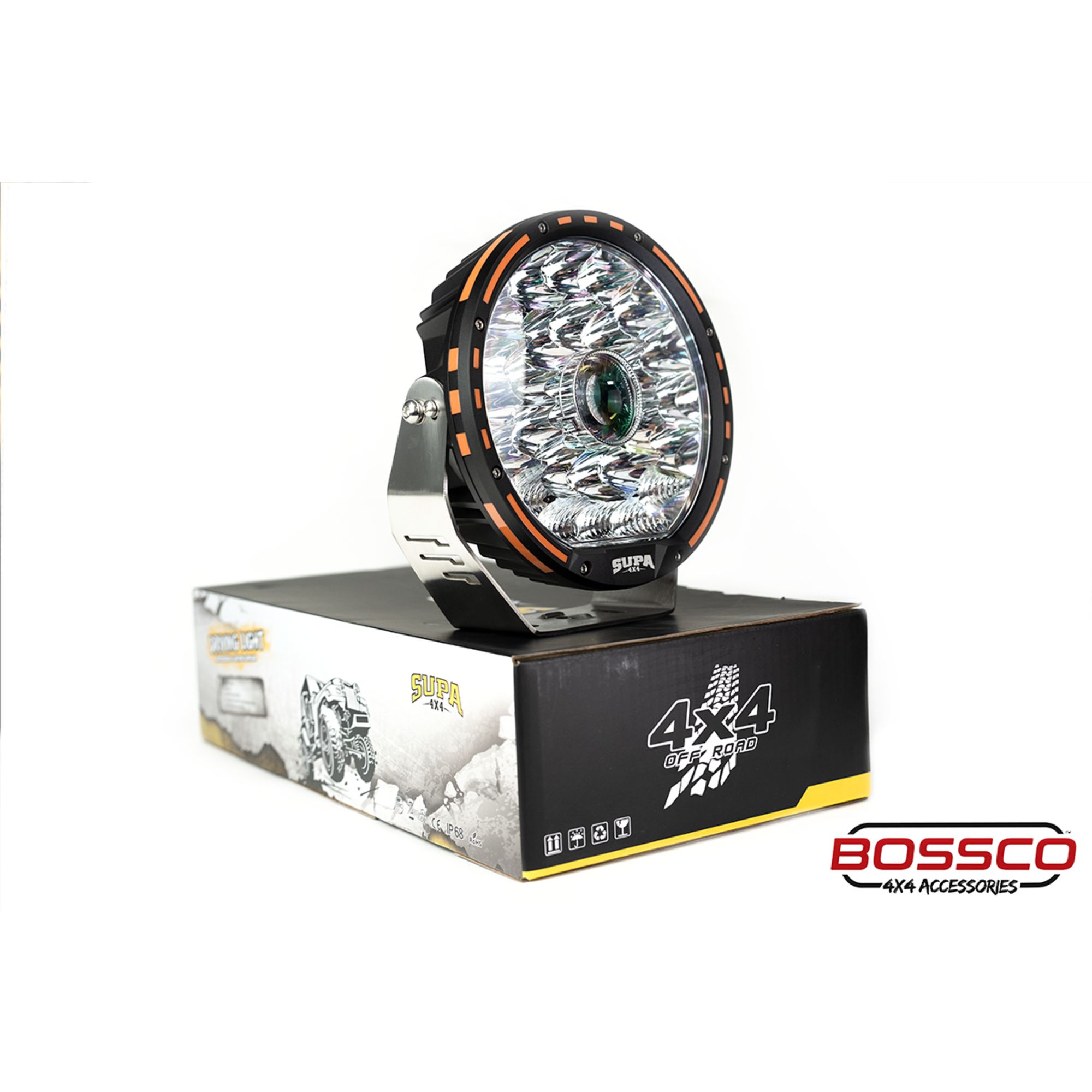 9" LED Driving Lights with LED LASER | 1 Lux @ 1200m | 23920 Lumens | IP68 Rated - PAIR