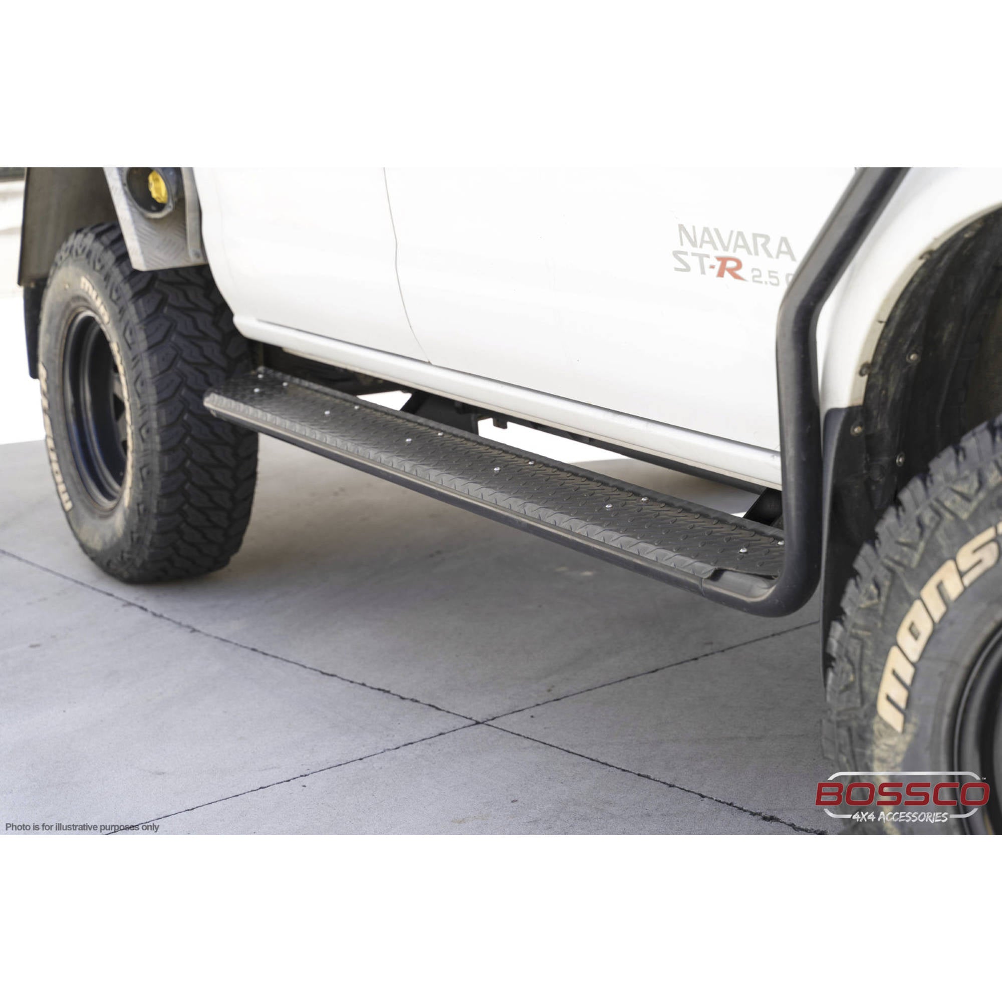 Chassis-Mounted Heavy Duty Side Steps & Brush Bars Suitable for VW AMAROK 2009-2022 - TEST FIT REQUIRED!
