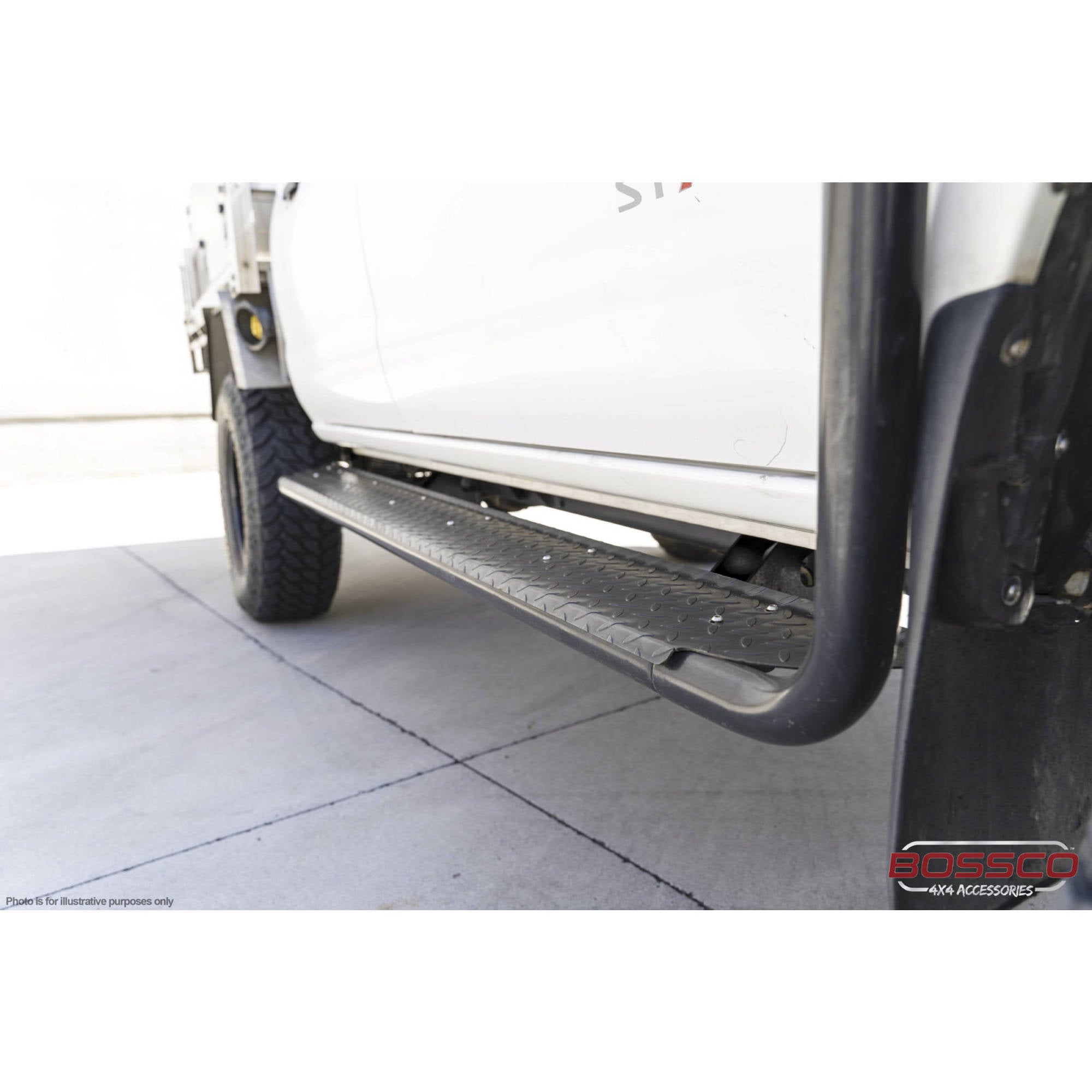 Chassis-Mounted Heavy Duty Side Steps & Brush Bars Suitable for VW AMAROK 2009-2022 - TEST FIT REQUIRED!