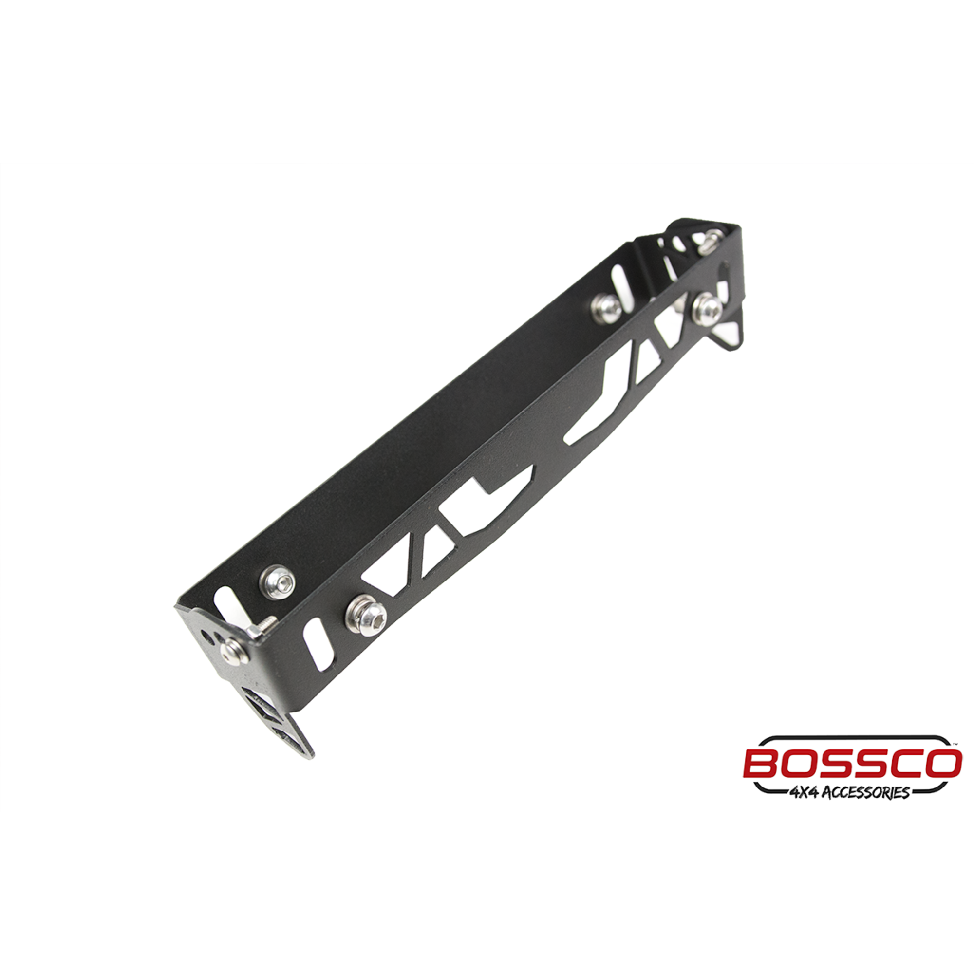 Black Bullbar Licence Plate Flip Up Bracket Mount Holder For Winch